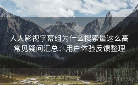 人人影视字幕组为什么搜索量这么高常见疑问汇总：用户体验反馈整理