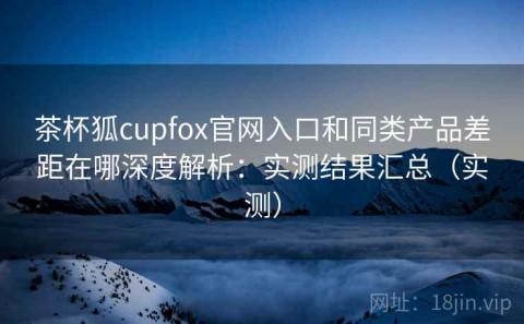 茶杯狐cupfox官网入口和同类产品差距在哪深度解析：实测结果汇总（实测）