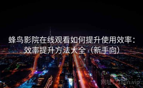 蜂鸟影院在线观看如何提升使用效率：效率提升方法大全（新手向）